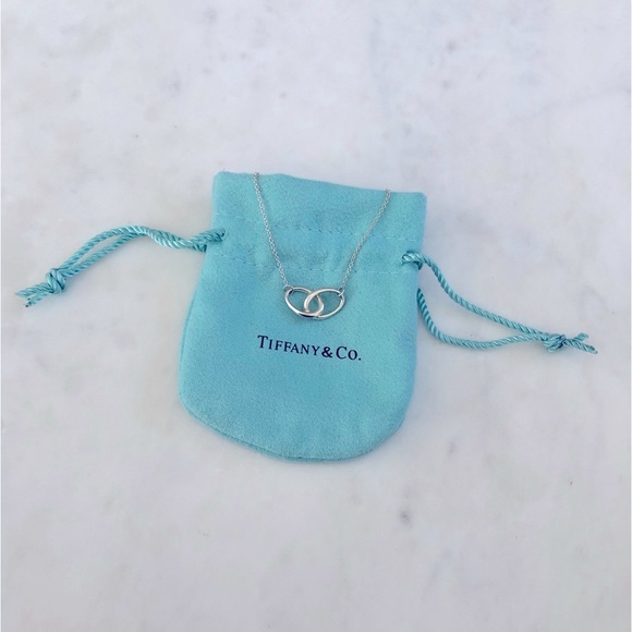 Tiffany & Co. Silver Double Hoop Necklace - Picture 5 of 13